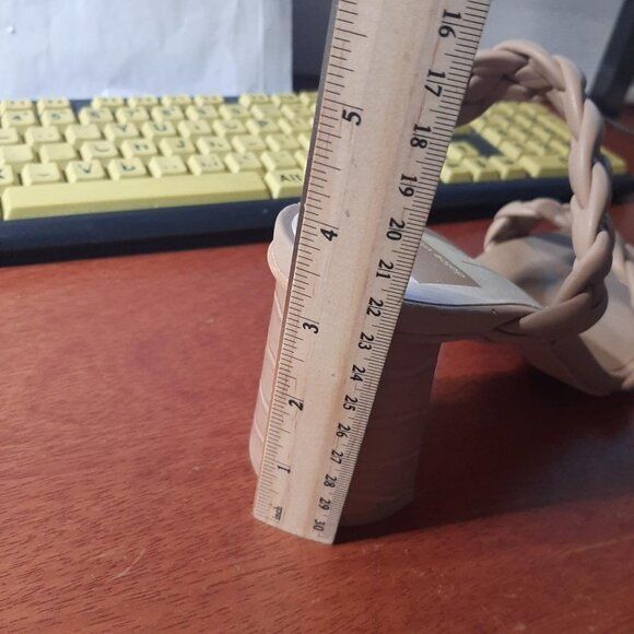 Dolce Vita Block Heel Braided Coffee Sz 9.5 Worn Once Excellent Condition - Picture 6 of 8